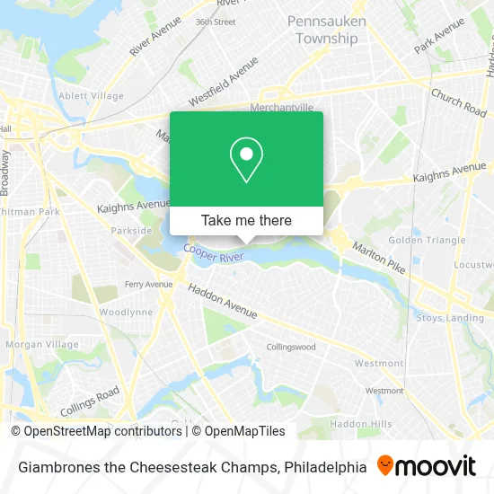 Giambrones the Cheesesteak Champs map