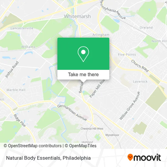Natural Body Essentials map