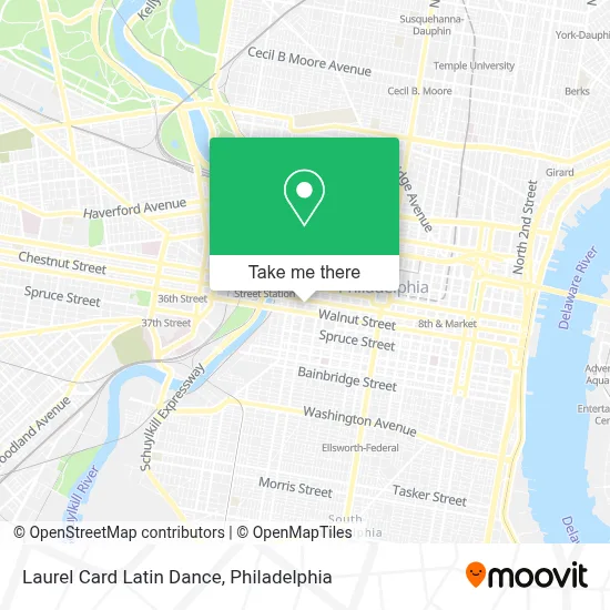 Laurel Card Latin Dance map
