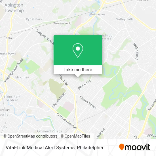 Vital-Link Medical Alert Systems map