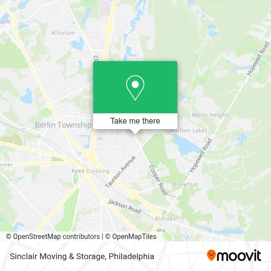 Sinclair Moving & Storage map