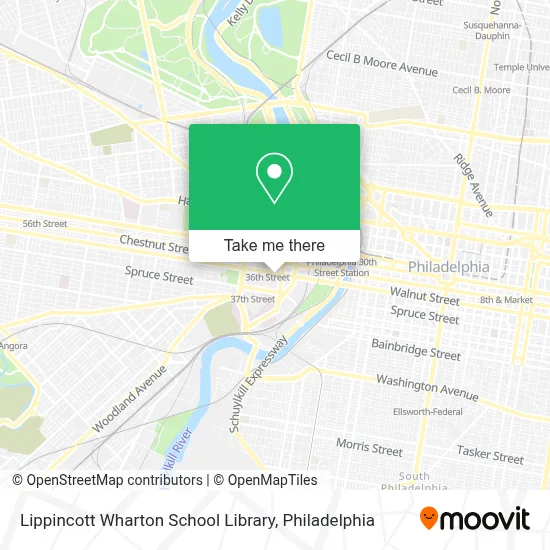 Lippincott Wharton School Library map