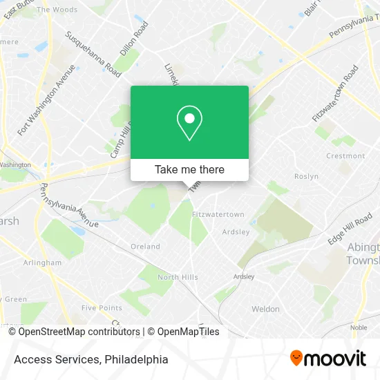 Access Services map