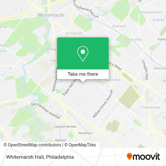 Whitemarsh Hall map