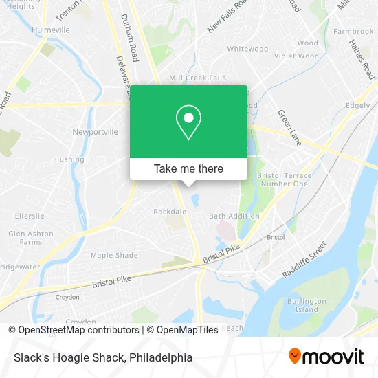 Slack's Hoagie Shack map