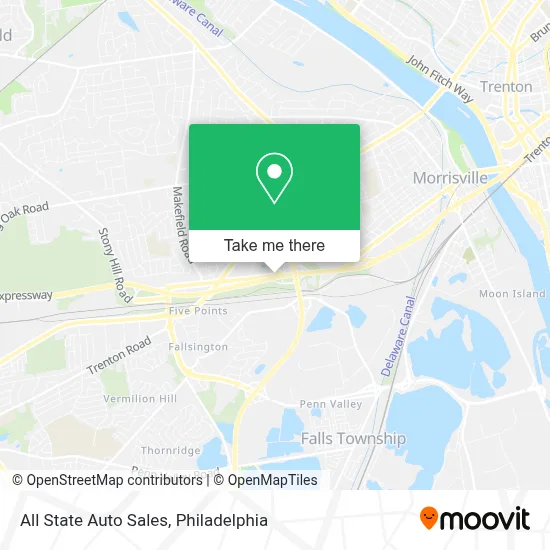 All State Auto Sales map