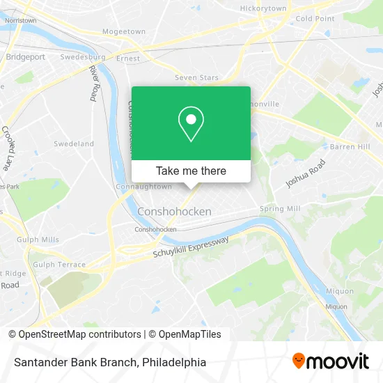 Santander Bank Branch map