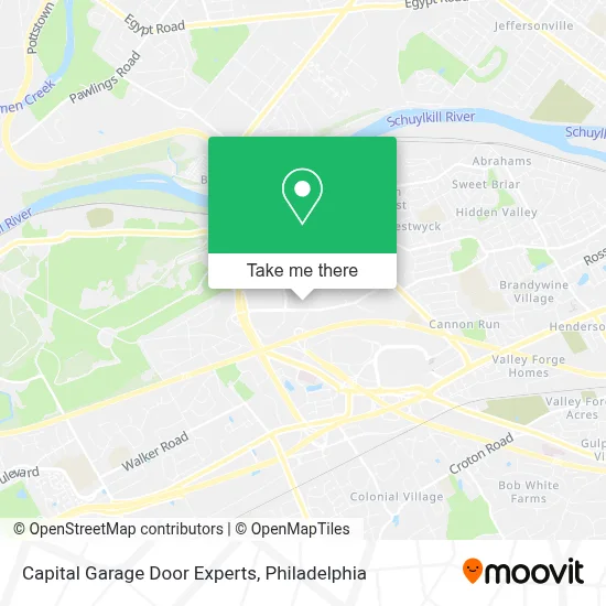 Capital Garage Door Experts map
