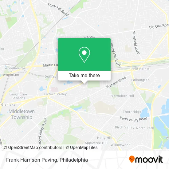 Frank Harrison Paving map