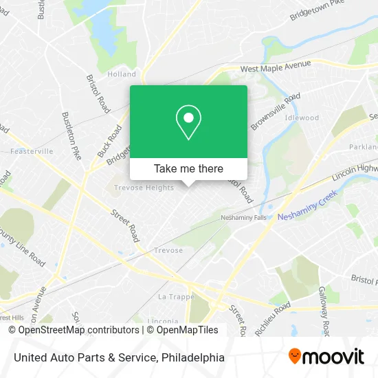 United Auto Parts & Service map