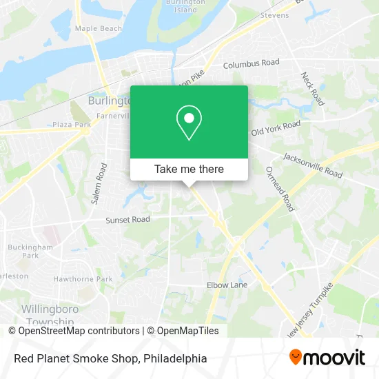 Red Planet Smoke Shop map