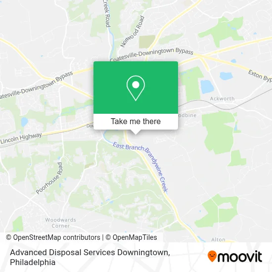 Advanced Disposal Services Downingtown map