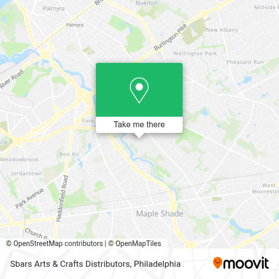 Sbars Arts & Crafts Distributors map