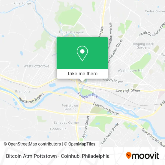 Bitcoin Atm Pottstown - Coinhub map