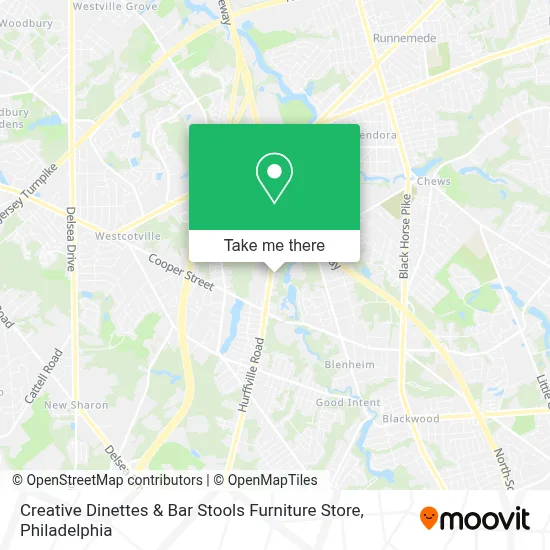 Creative Dinettes & Bar Stools Furniture Store map