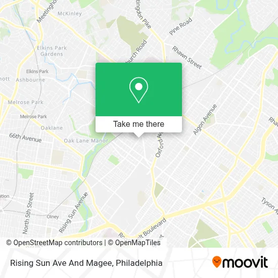 Rising Sun Ave And Magee map