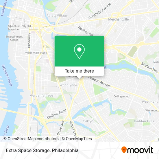 Extra Space Storage map