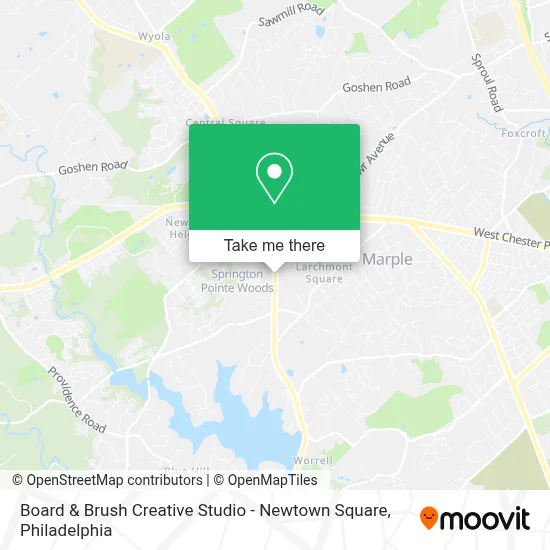 Board & Brush Creative Studio - Newtown Square map