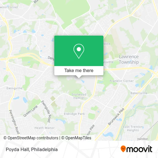 Poyda Hall map