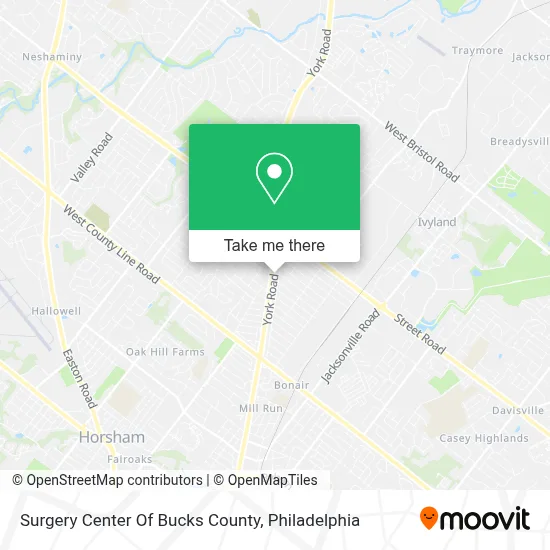 Surgery Center Of Bucks County map
