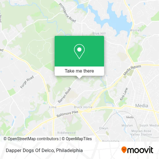 Dapper Dogs Of Delco map