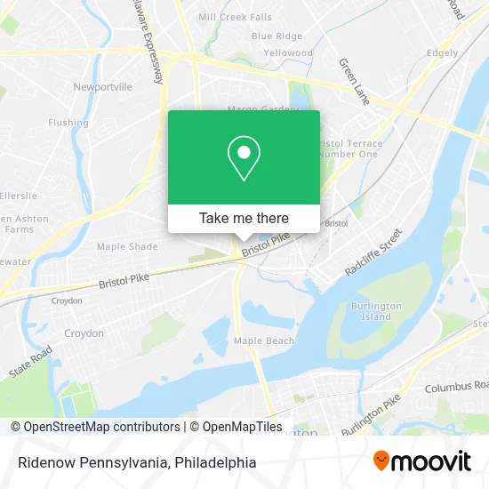 Ridenow Pennsylvania map