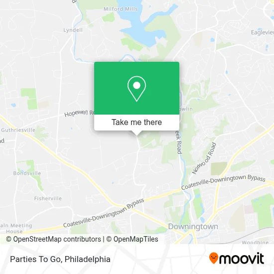 Parties To Go map