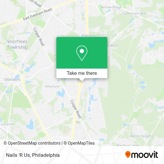 Nails 'R Us map