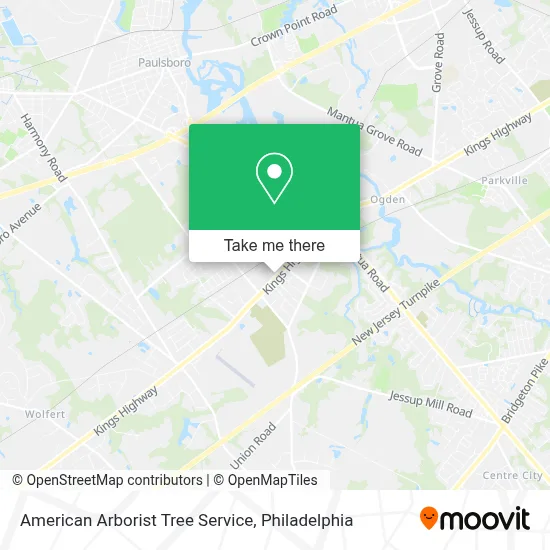 American Arborist Tree Service map
