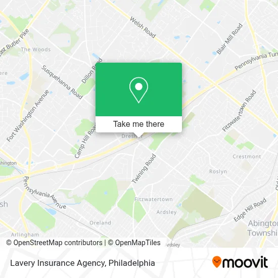 Lavery Insurance Agency map