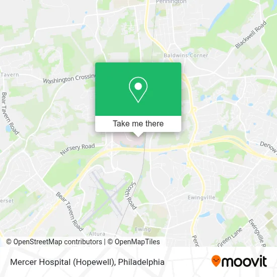 Mercer Hospital (Hopewell) map