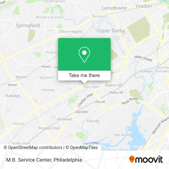 M.B. Service Center map