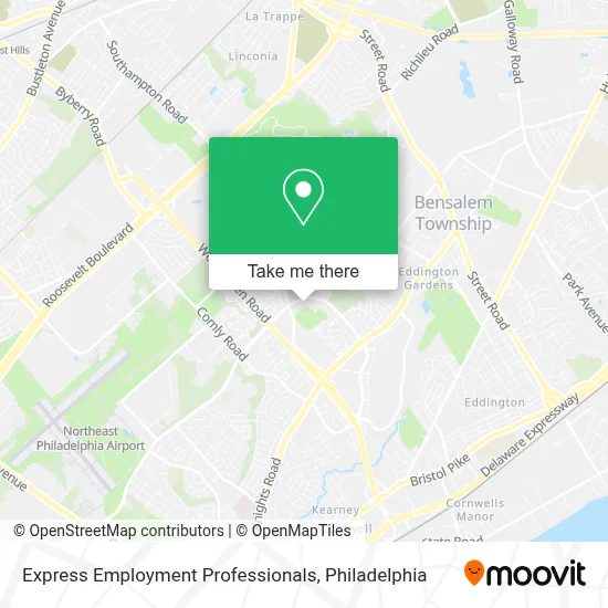 Express Employment Professionals map