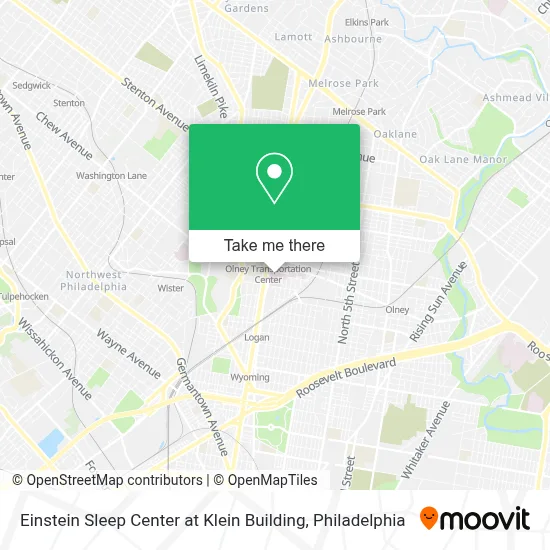 Einstein Sleep Center at Klein Building map