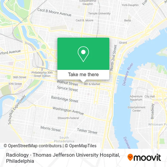 Radiology - Thomas Jefferson University Hospital map