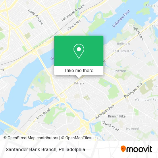 Santander Bank Branch map
