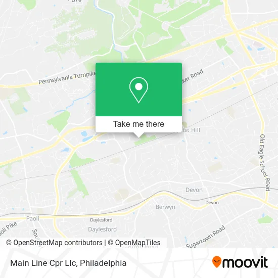 Main Line Cpr Llc map