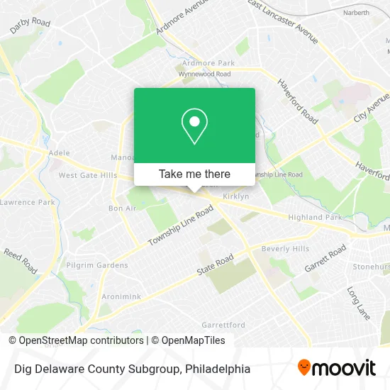 Dig Delaware County Subgroup map