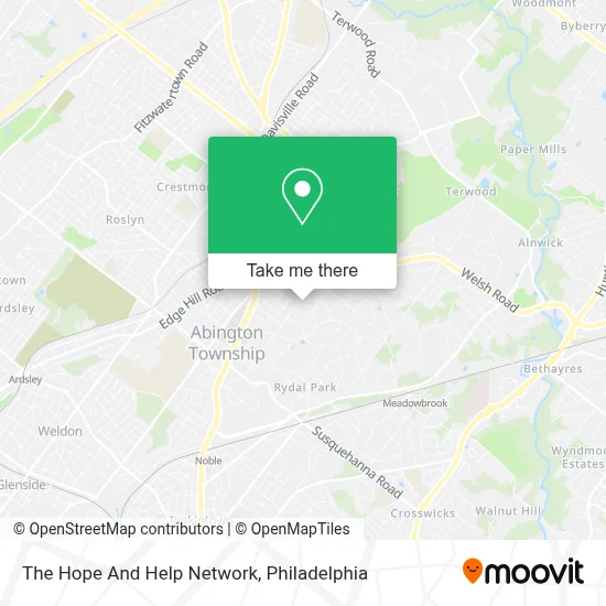 The Hope And Help Network map