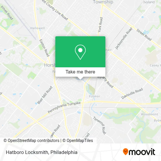 Hatboro Locksmith map