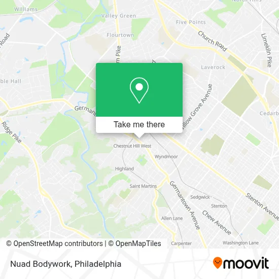 Nuad Bodywork map