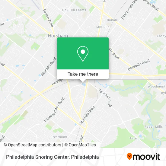 Philadelphia Snoring Center map