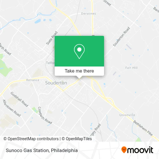 Sunoco Gas Station map