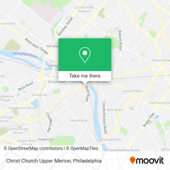 Christ Church Upper Merion map