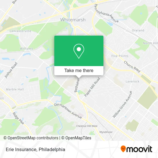 Erie Insurance map