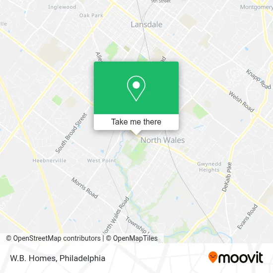 W.B. Homes map