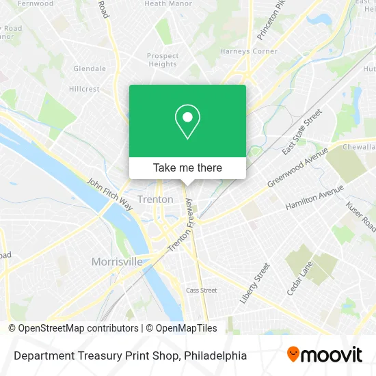 Department Treasury Print Shop map