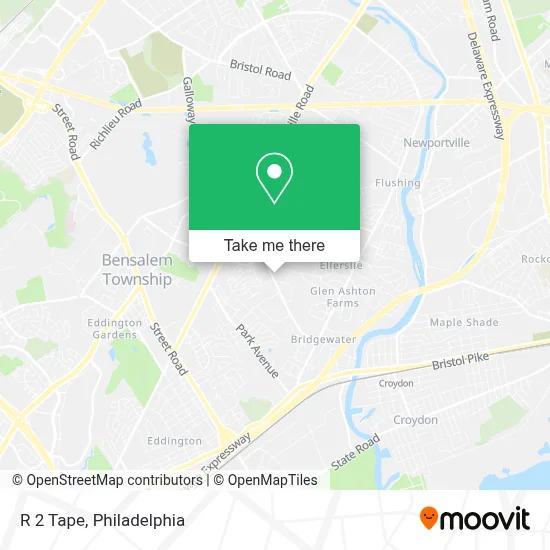 R 2 Tape map