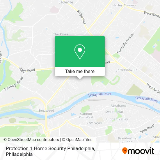 Protection 1 Home Security Philadelphia map