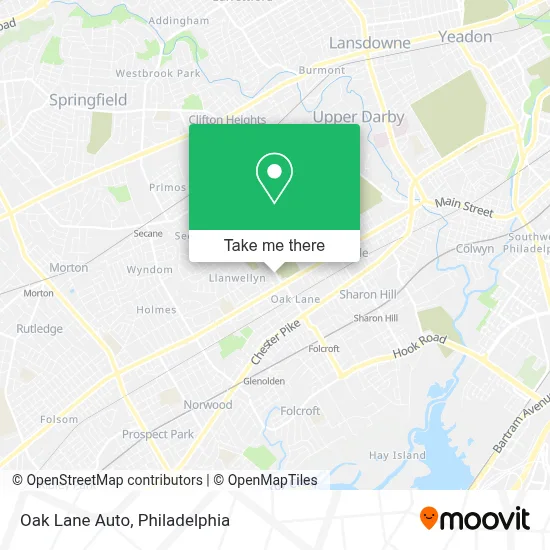 Oak Lane Auto map